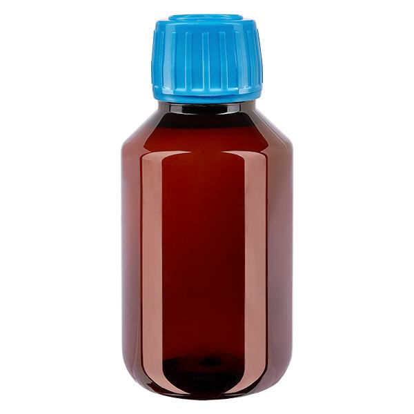 Bottiglia PET 100ml con tappo blu OV