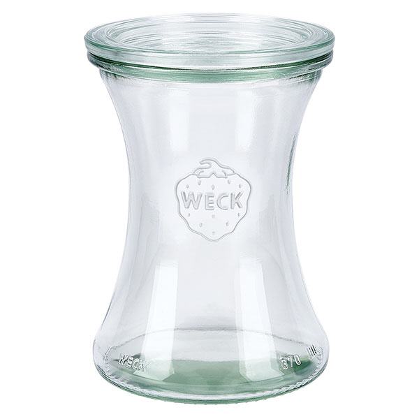 Barattolo da 370 ml con coperchio in vetro WECK RR80