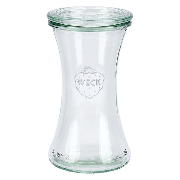 Vasetto da 200 ml con coperchio in vetro WECK RR60