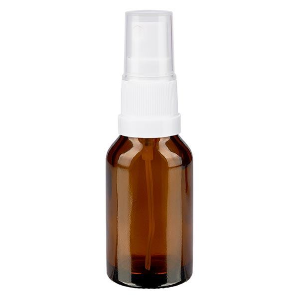 Flacone spray marrone da 30ml STD bianco/trasparente apoGlas