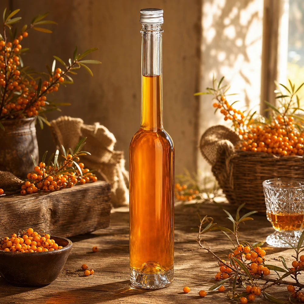 Bottiglia in vetro da 100 ml Toni senza tappo a vite UNiTWIST® Bottiglia sottile in vetro Toni da 100 ml con tappo a vite argentato - ideale per liquori fatti in casa