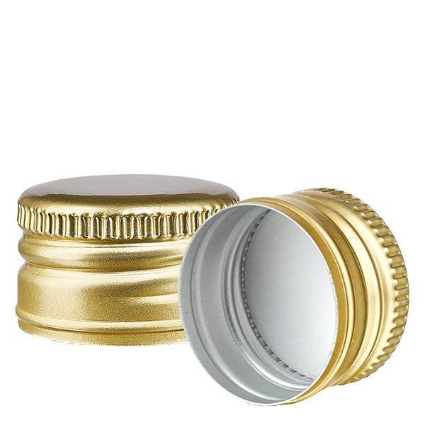 Tappo a vite oro in alluminio standard PP28 ApoGlas