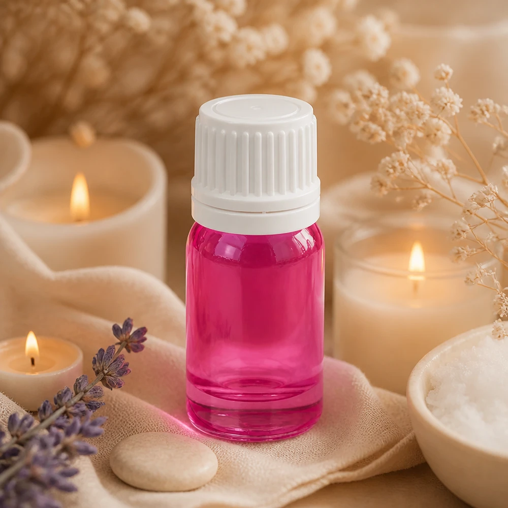 Bottiglia da 5ml tappo a vite 11mm bianco Originality tappo a vite PurpleLine UT18/5 Piccolo flacone in vetro viola da 5 ml, perfetto per le porzioni da viaggio di oli per la cura della pelle