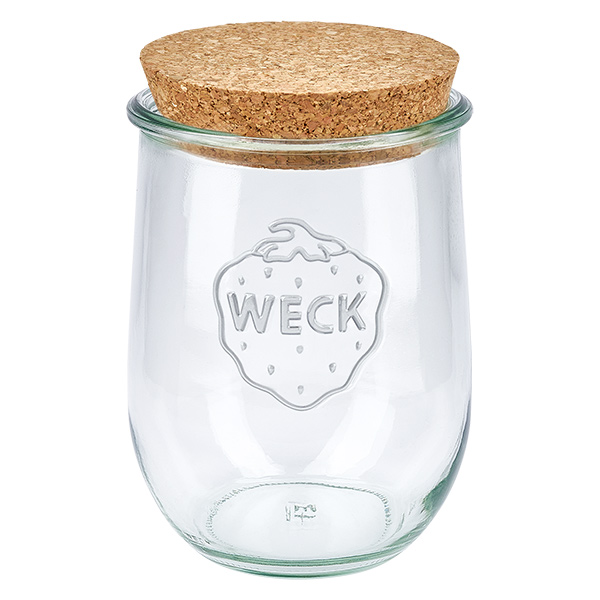 Vaso per tulipani da 1062 ml WECK RR100 con sughero naturale
