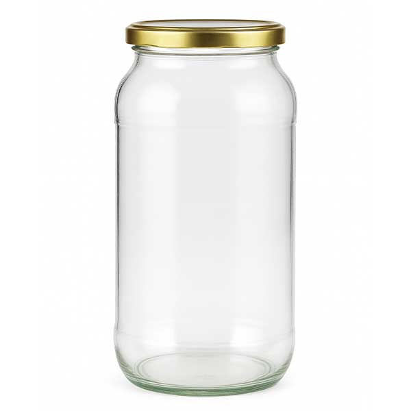 Bicchiere rotondo da 1062 ml con coperchio BasicSeal oro UNiTWIST