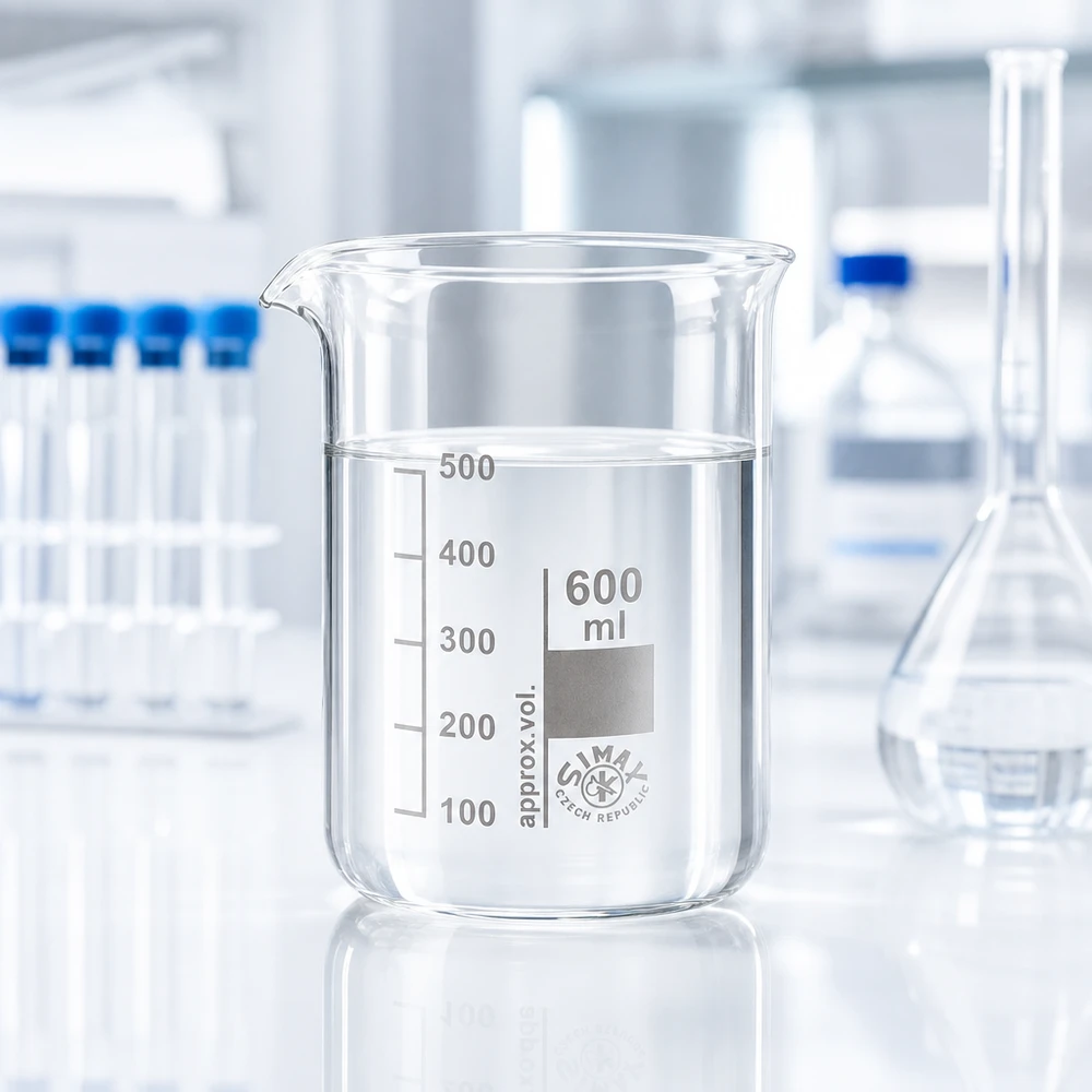 Bicchiere trasparente 600ml a basso stampo in vetro borosilicato di alta qualità per il laboratorio e la cucina