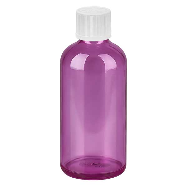 Flacone contagocce da 100 ml 1,2 mm bianco standard a prova di bambino PurpleLine. UT18/100