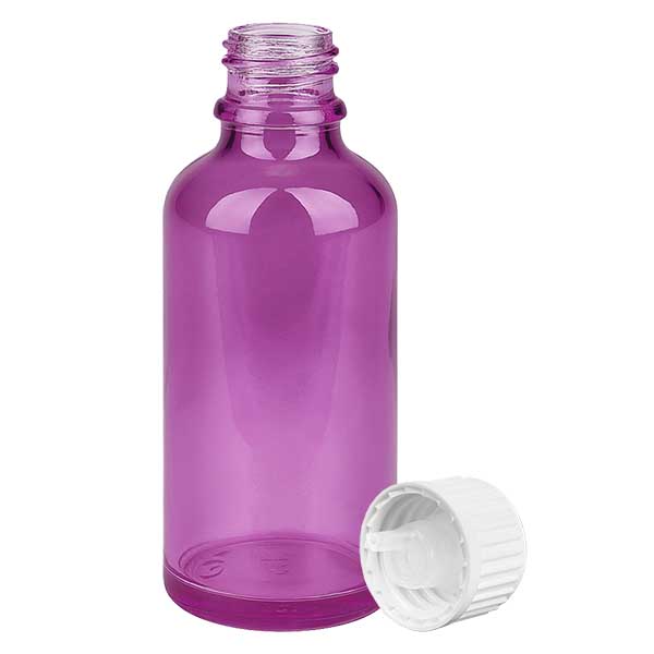 Flacone contagocce da 50 ml 0,9 mm bianco standard PurpleLine. UT18/50