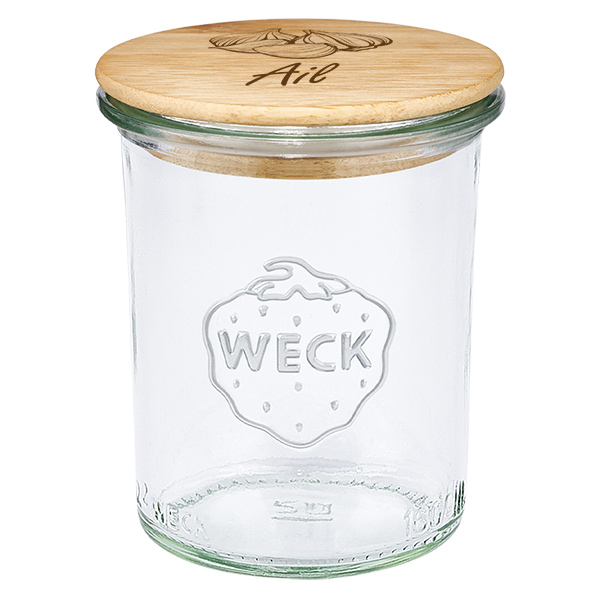 Coppia in legno "Ail" con verrina WECK 160ml Coppia in legno "Ail" con verrina WECK 160ml