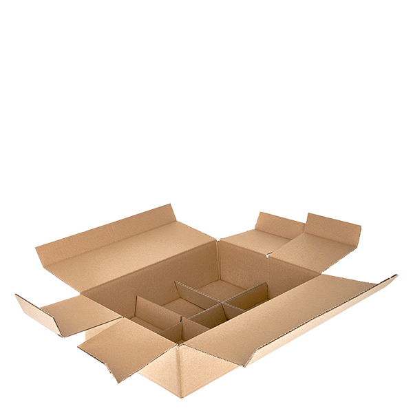 Scatole di vetro (25 pezzi) con 6 scomparti 384x258x90mm Scatole di vetro (25 pezzi) con 6 scomparti 384x258x90mm