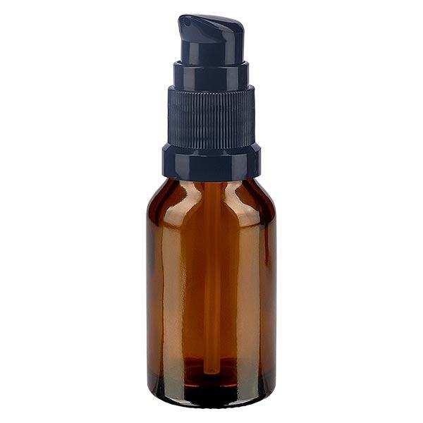 Flacone a pompa marrone da 30ml STD nero ApoGlas