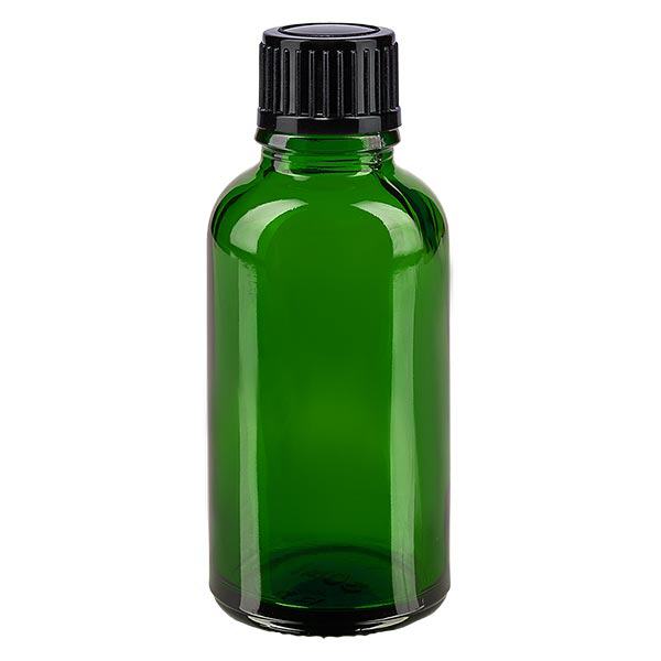 Bottiglia da farmacia verde da 30ml. SV STD nero/11mm ApoGlas