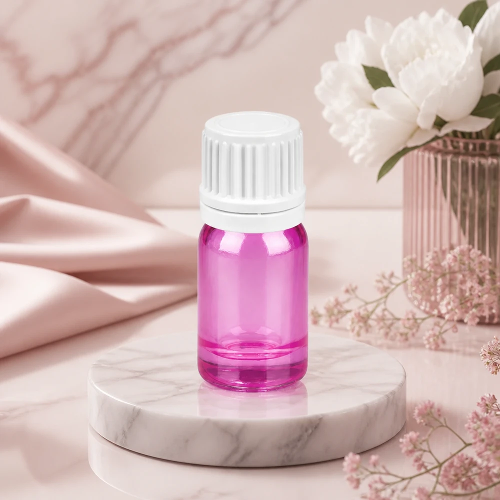 Flacone contagocce da 5 ml 0,7 mm bianco Originality tappo a vite PurpleLine UT18/5 Flacone da 5 ml PurpleLine con tappo bianco antiscivolo per un dosaggio professionale