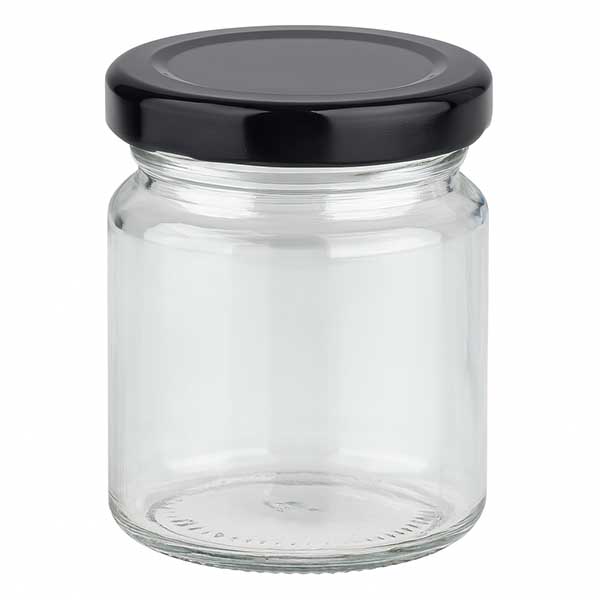 Barattolo rotondo da 53 ml con coperchio BasicSeal nero UNiTWIST.