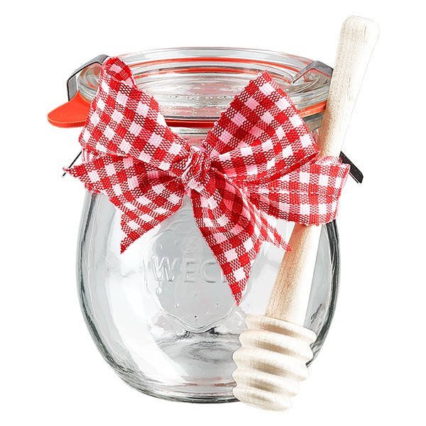 WECK mini vaso a tulipano 220ml completo di cucchiaio per miele
