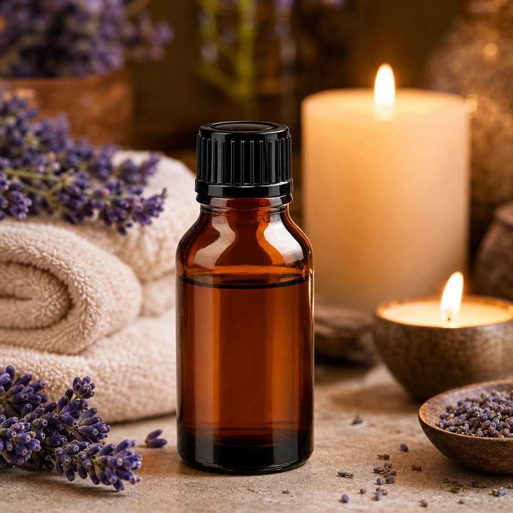 Flacone da farmacia da 15 ml, marrone, con tappo contagocce nero da 1 mm, per aromaterapia e benessere