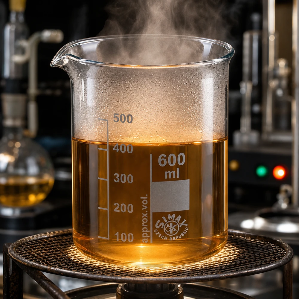Bicchiere graduato da 600 ml di forma bassa con scala millimetrica ben visibile in vetro borosilicato
