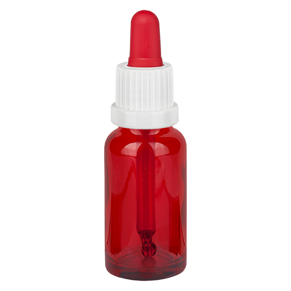 Flacone per pipette da 20 ml bianco/rosso OV RedLine UT18/20