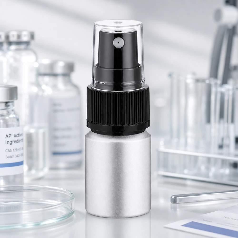 Flacone durevole da 10 ml in alluminio colorato con nebulizzatore ergonomico per l'uso quotidiano