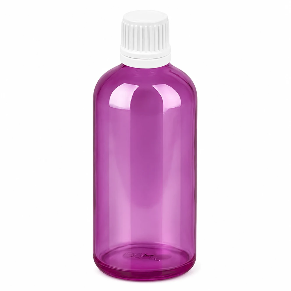 Flacone contagocce da 100 ml 0,7 mm bianco Originality tappo a vite PurpleLine UT18/100 Flacone contagocce compatto da 100 ml con tappo bianco per una porzionatura precisa dei liquidi
