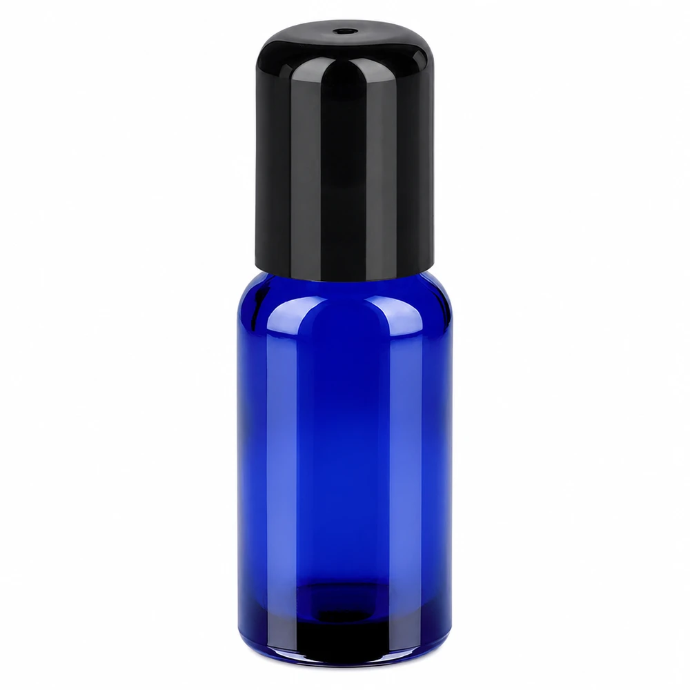 Flacone roll-on da 20 ml nero STD BlueLine UT18/20 Flacone in vetro di alta qualità da 20 ml sistema roll-on blu per profumi e oli fatti in casa
