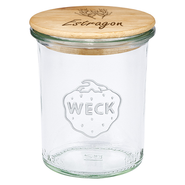 Coppia in legno "Estragon" con piedistallo WECK 160ml