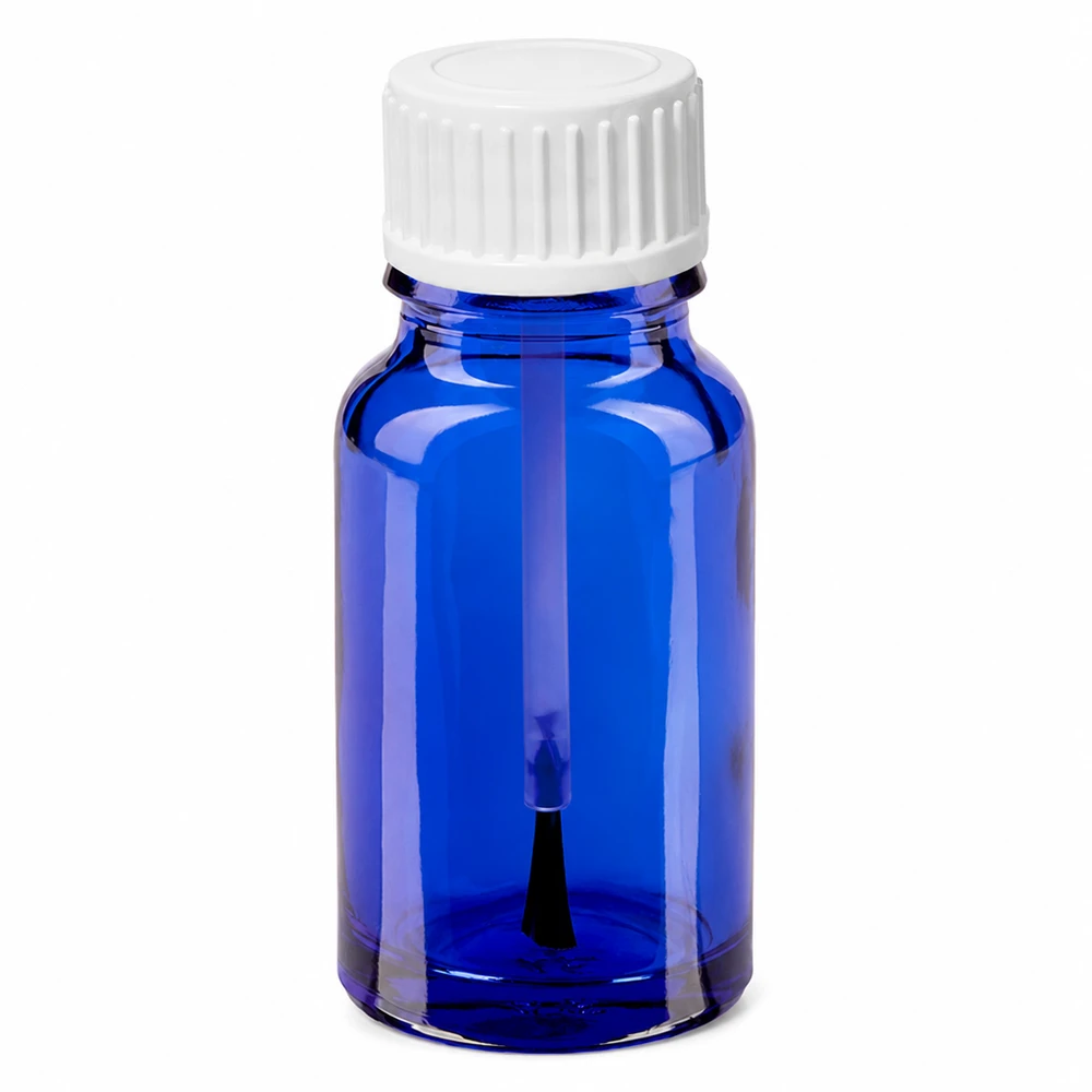 Flacone a pennello da 10 ml bianco STD BlueLine UT18/10 Flacone in vetro BlueLine da 10 ml con pratico attacco per pennello