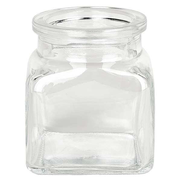 Quadratus 120ml trasparente, apertura 39mm, senza tappo 38/42