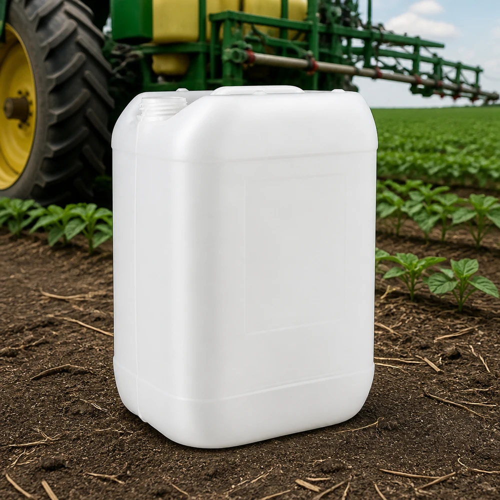 Tanica 25 litri senza tappo Tanica per prodotti agrochimici da 25 litri, contenitore in HDPE bianco senza tappo, utilizzata in campo