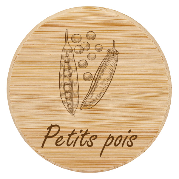Coppia in legno "Petits pois" per WECK RR100