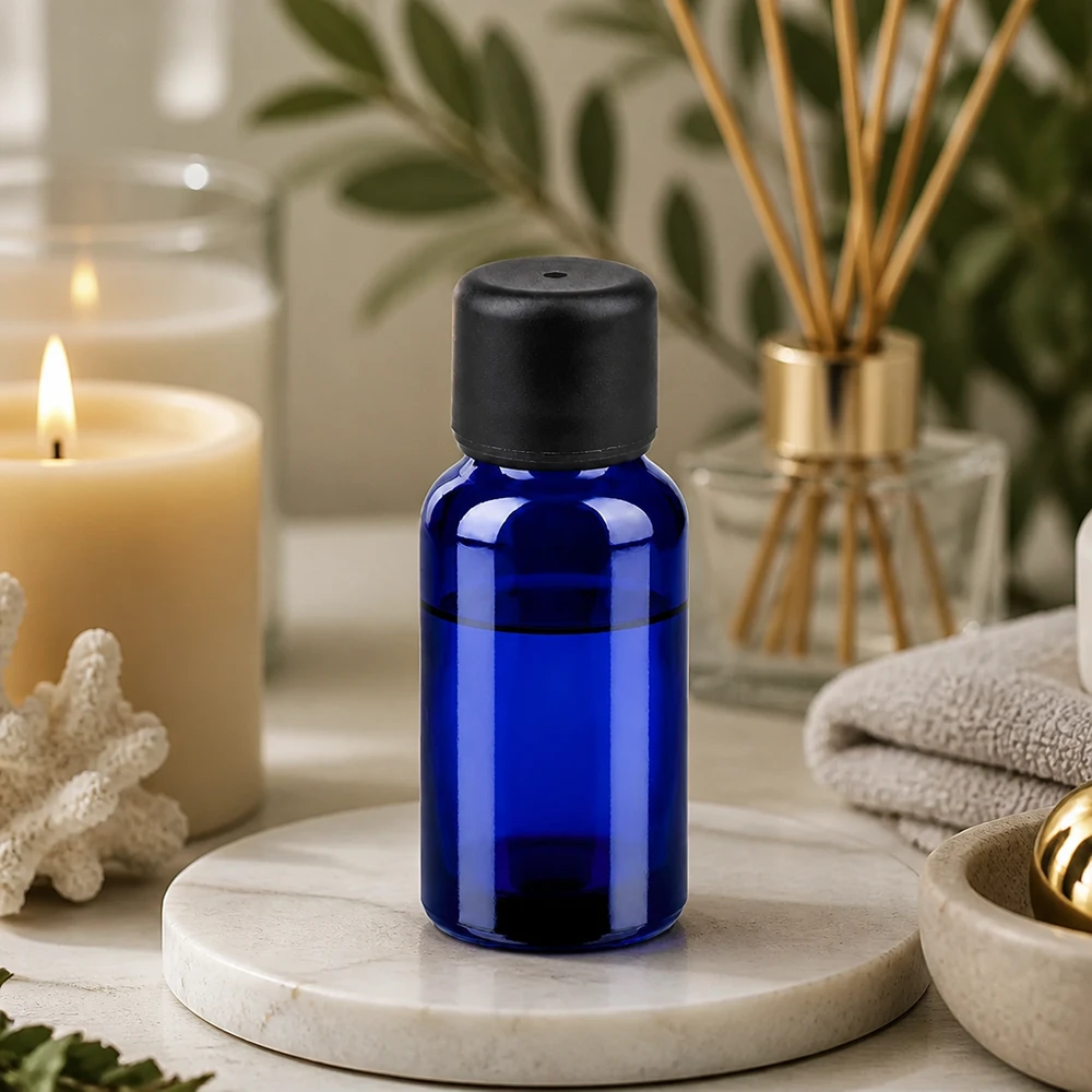 Flacone da 20 ml 6 mm SV nero STD BlueLine UT18/20 Contenitore in vetro premium da 20 ml con tappo nero resistente alla corrosione per la stabilità chimica