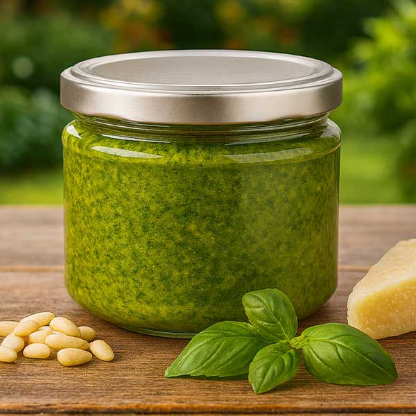 Barattolo rotondo da 330 ml con coperchio BasicSeal argento UN..