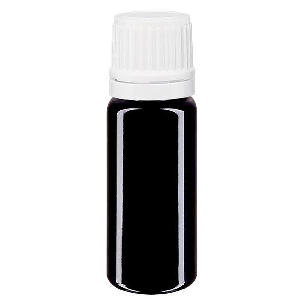Bottiglia farmacia viola 10ml tappo a vite bianco OV Bottiglia farmacia viola 10ml tappo a vite bianco OV