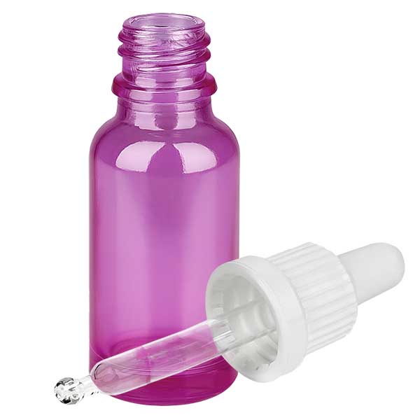Flacone per pipette da 20 ml bianco Originality con tappo a vite PurpleLine UT18/20