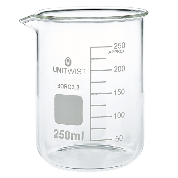 Bicchiere 250ml borosilicato, stampo basso UNiTWIST