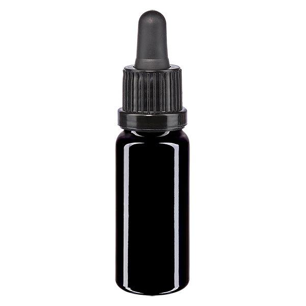 Flacone farmacia viol. 10ml pipetta nera OV
