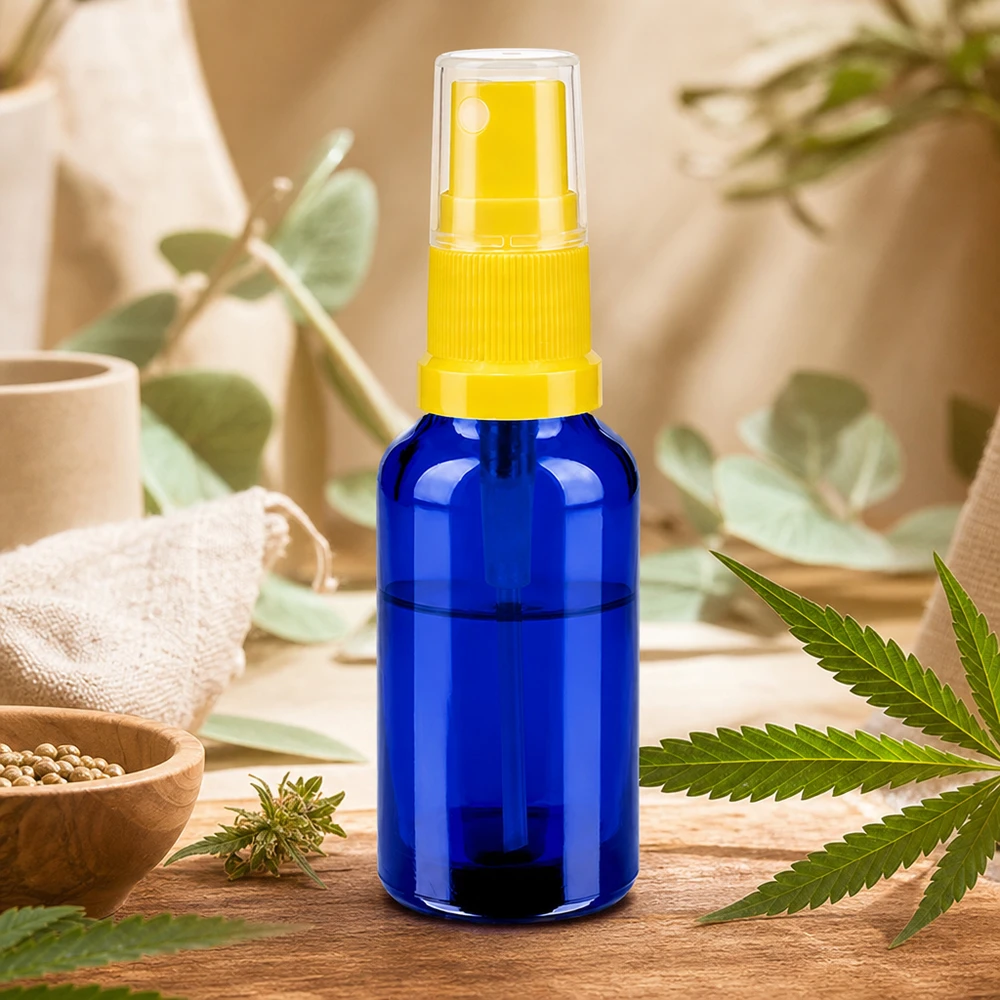 Flacone spray da 30 ml giallo/trasparente STD BlueLine UT18/30 Flacone spray ricaricabile da 30 ml con testa a pompa resistente per un uso ripetuto
