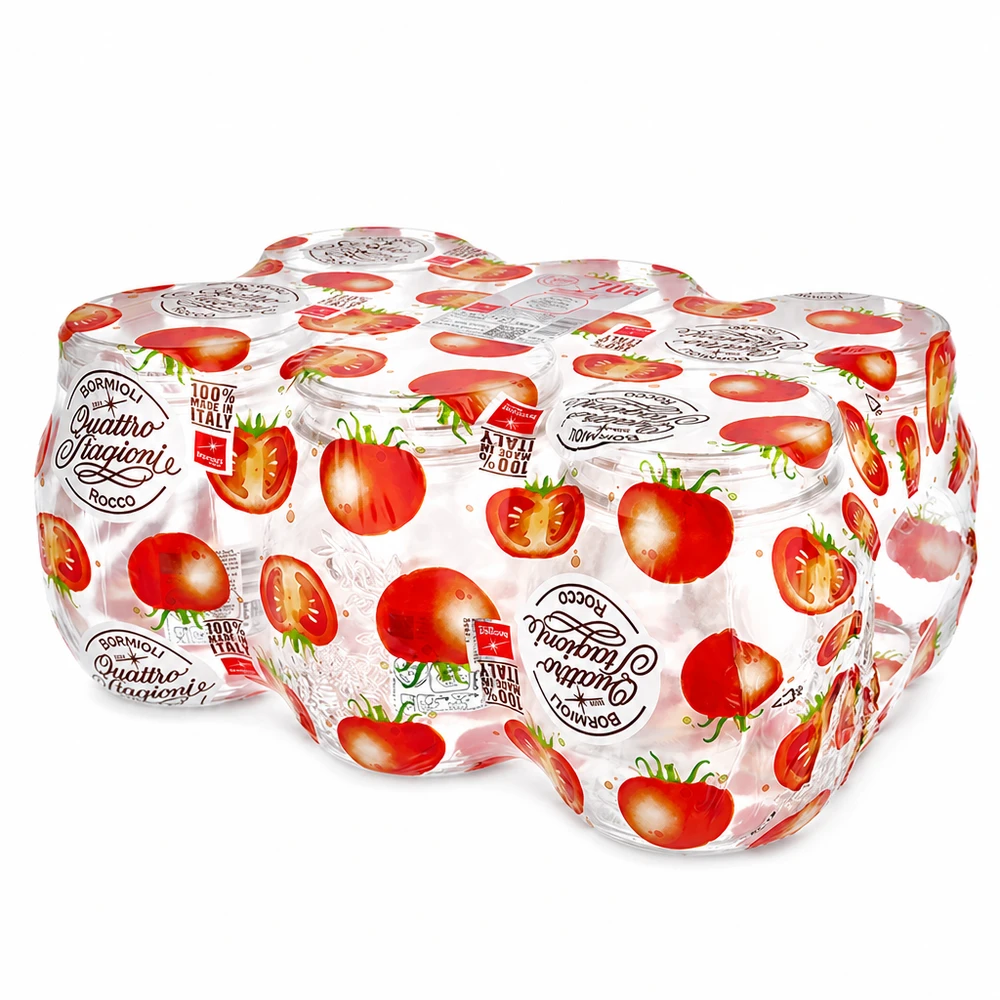 Quattro Stagioni barattoli per conserve 700ml con motivo pomodoro Barattoli per uso domestico italiano in confezione da 6 pezzi
