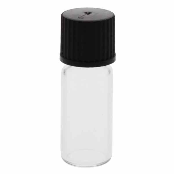 Flaconi filettati trasparenti da 1,5 - 2 ml, 11,6 x 32 mm incluso il tappo.