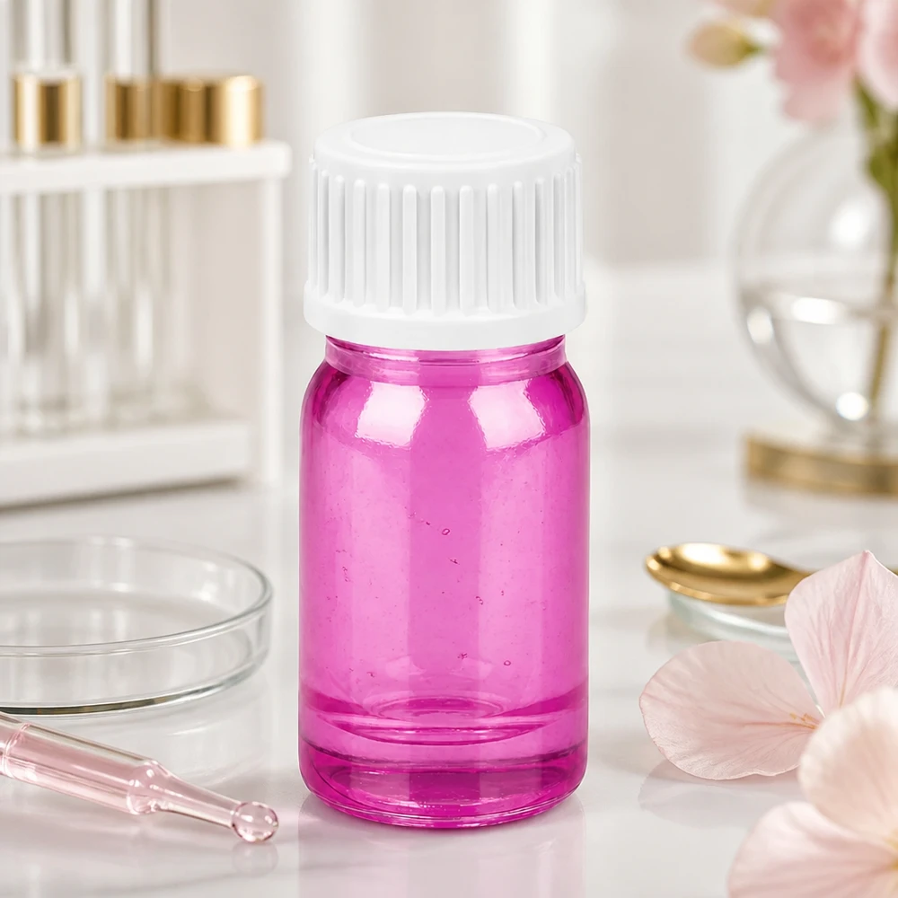 Flacone contagocce da 5 ml 0,9 mm bianco standard PurpleLine UT18/5 Flacone contagocce da 5 ml di alta qualità serie PurpleLine con tappo bianco per laboratorio e cosmetica