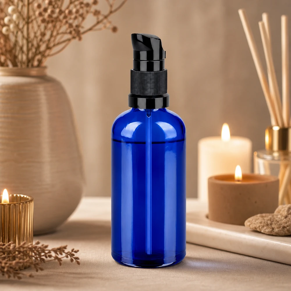 Flacone a pompa da 100 ml nero STD BlueLine UT18/100 Flacone a pompa da 100 ml nero STD BlueLine UT18/100