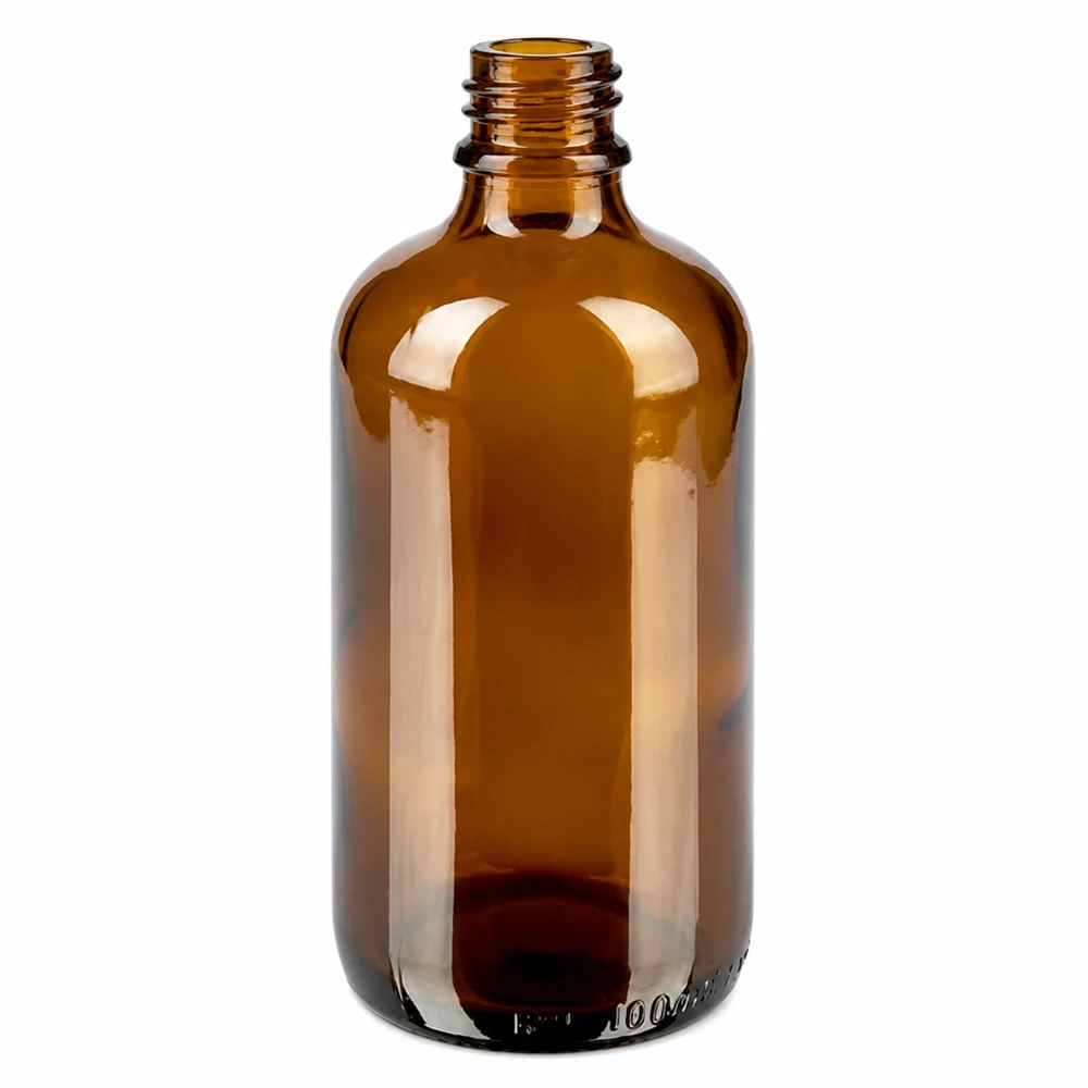 Flacone spray nasale da 100 ml c/tr. STD BrownLine UT18/100 Flacone da farmacia di alta qualità da 100 ml marrone in vetro robusto per applicazioni a spruzzo