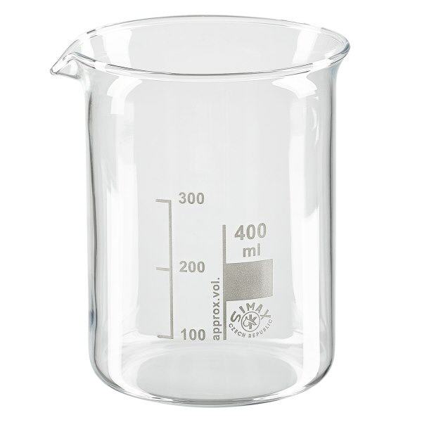 Bicchiere 400ml in vetro borosilicato, forma bassa