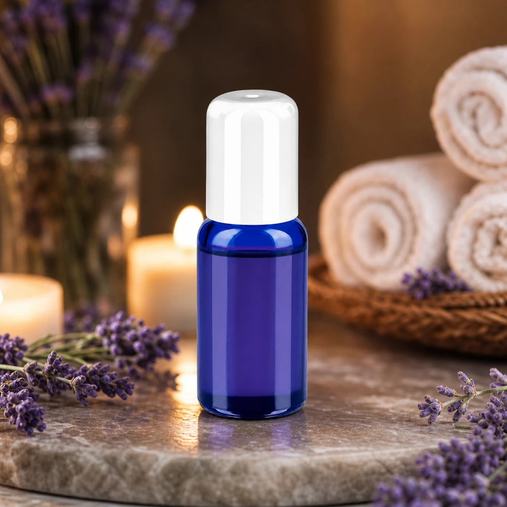 Flacone roll-on da 20 ml bianco STD BlueLine UT18/20 Flacone roll-on da 20 ml con tappo a sfera igienico per un dosaggio pulito