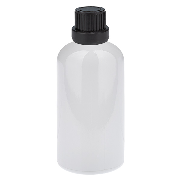 Bottiglia da 100 ml Tappo a vite da 11 mm nero Tappo di sicurezza WhiteLine UT18/100 Bottiglia da 100 ml Tappo a vite da 11 mm nero Tappo di sicurezza WhiteLine UT18/100