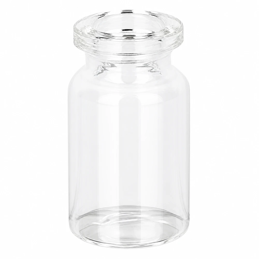 5ml Klarglas Fläschchen für Injektionslösungen transparent mit glattem Boden