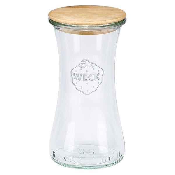 Barattolo da 100 ml WECK RR40 con coperchio in legno