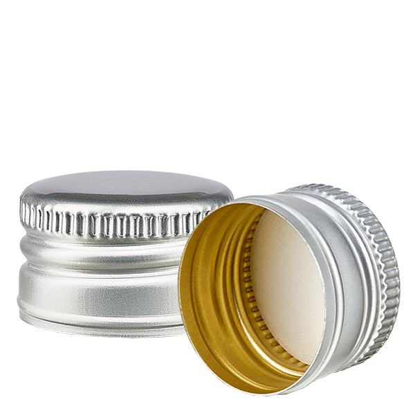 Tappo a vite in alluminio argento standard PP28 ApoGlas