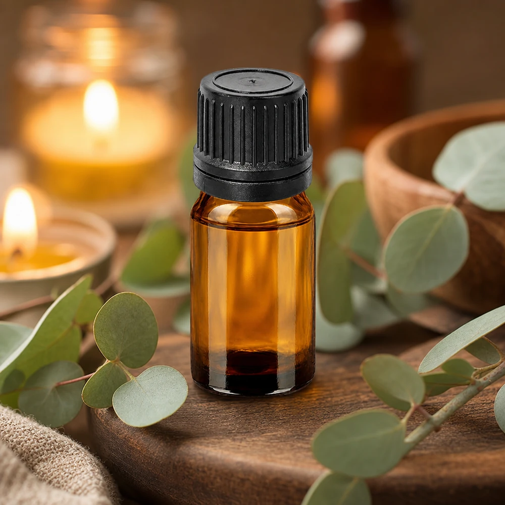 Flacone contagocce da 5 ml 1 mm nero OV BrownLine UT18/5 Flacone contagocce compatto da 5 ml in vetro marrone con apertura di dosaggio di 1 mm per aromaterapia e benessere
