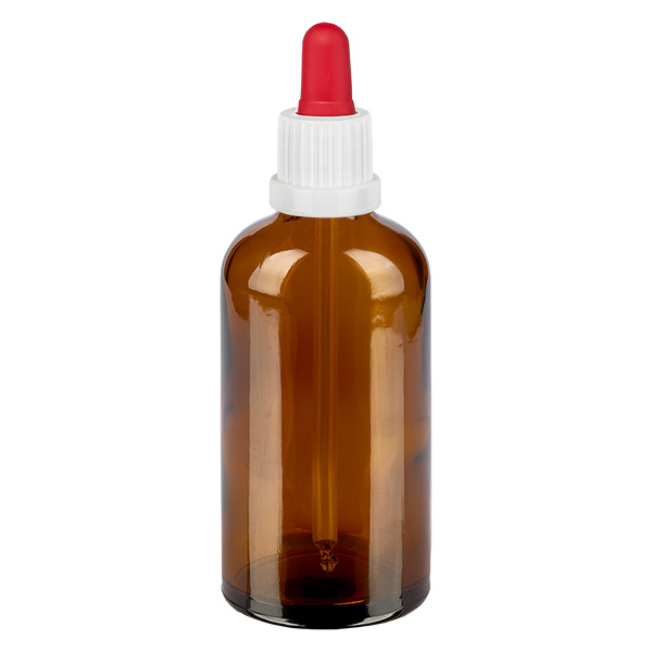 Bottiglia per pipette da 100 ml bianco/rosso OV BrownLine UT18/100